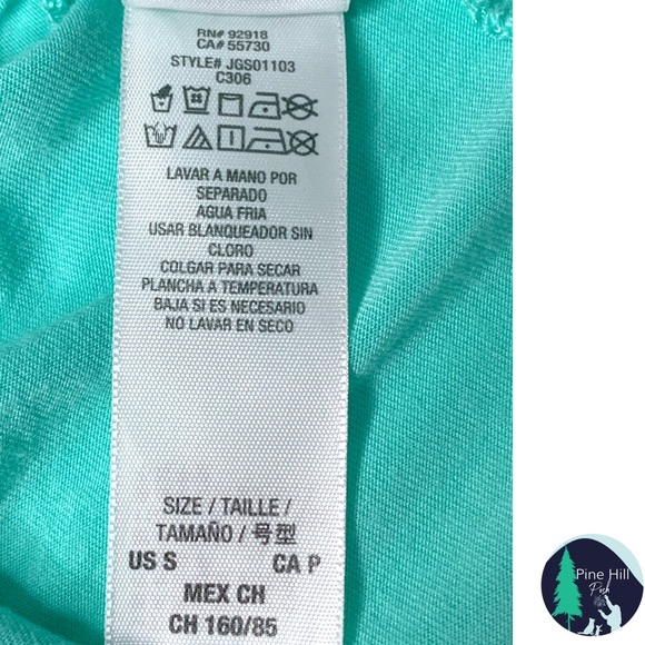 SOLD Juicy Couture Athletic Tank Top Size Small Teal Green Flowy SOFT Gold Logo - Picture 6 of 10